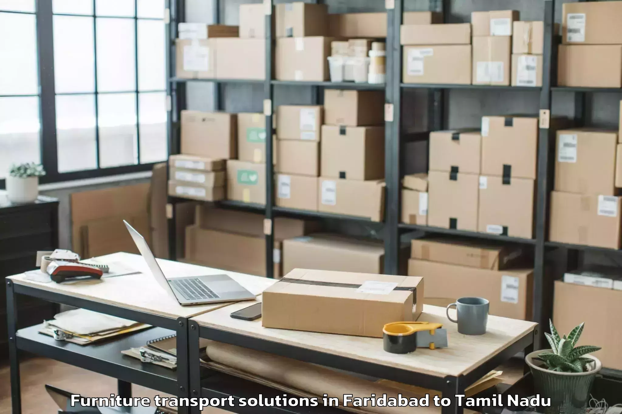 Quality Faridabad to Tirupathur Furniture Transport Solutions